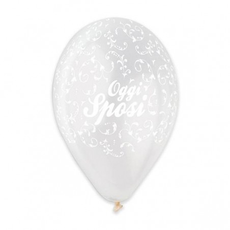 PALLONCINI LATTICE LARGE ALL AROUND 12 30cm OGGI SPOSI CRYSTAL 50pz