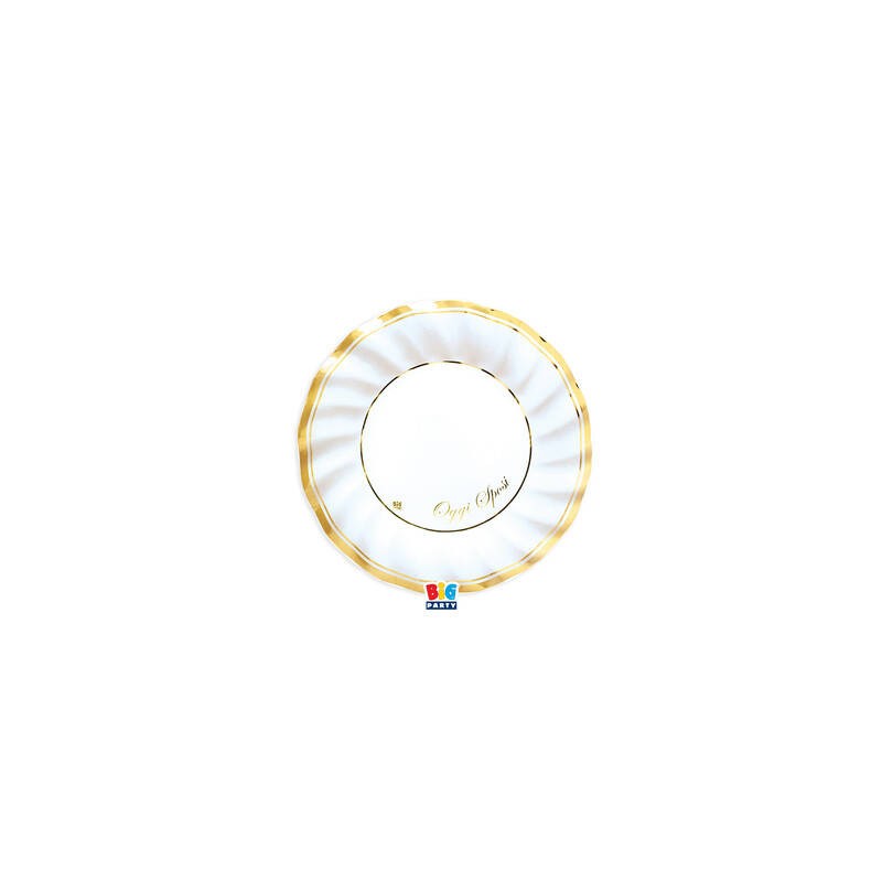 PIATTI IN CARTA ø20cm SPOSI CLASSIC GOLD 6pz