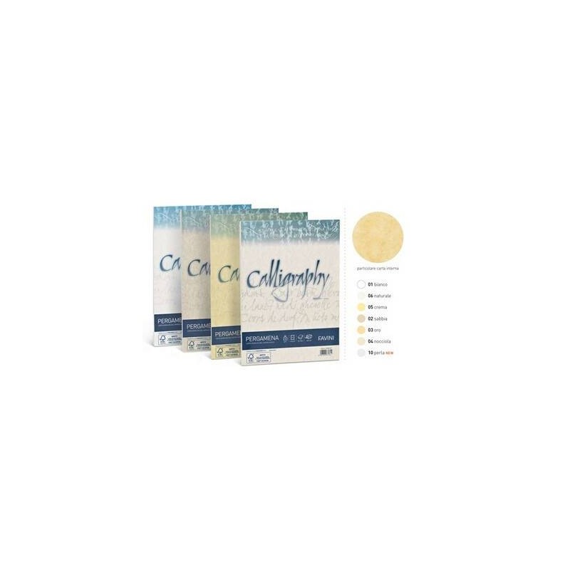 CARTA A4 PERGAMENA 190gr RISMA 50fg NATURALE 06