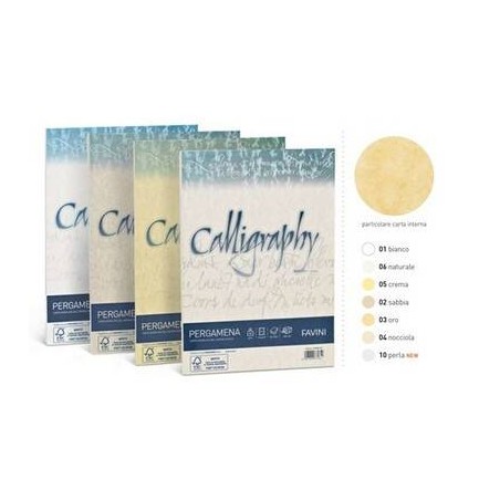 CARTA A4 PERGAMENA 190gr RISMA 50fg NATURALE 06