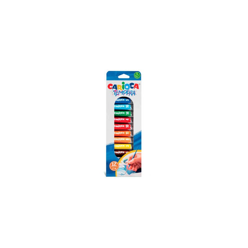 TEMPERA IN TUBETTI 12ml 12pz CARIOCA