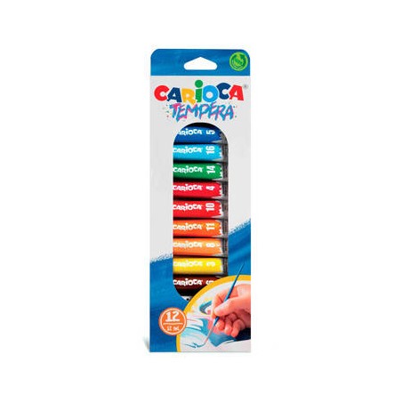 TEMPERA IN TUBETTI 12ml 12pz CARIOCA