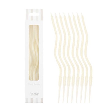 CANDELINE STELO CURLY 12,5cm AVORIO 8pz