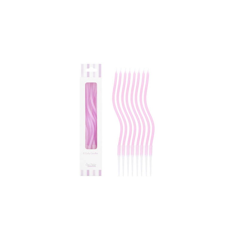 CANDELINE STELO CURLY 12,5cm MALVA 8pz