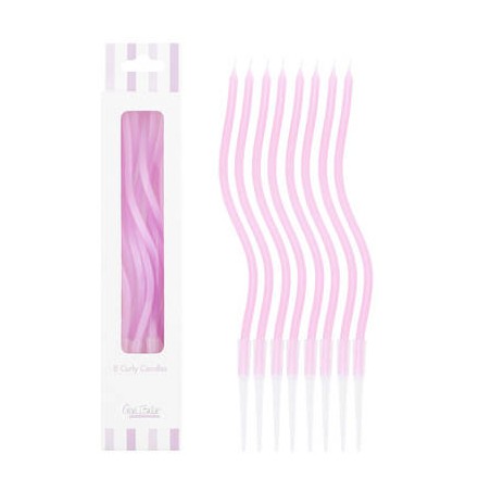 CANDELINE STELO CURLY 12,5cm MALVA 8pz