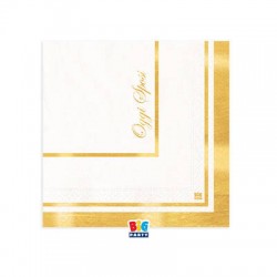 TOVAGLIOLI 25x25cm SPOSI CLASSIC GOLD 16pz