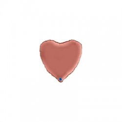 PALLONE MYLAR CUORE 18 45cm SATIN ROSE GOLD