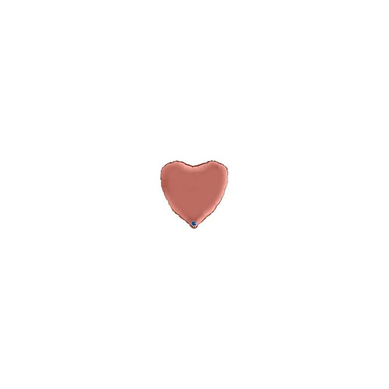 PALLONE MYLAR CUORE 18 45cm SATIN ROSE GOLD