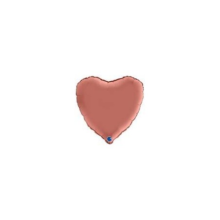 PALLONE MYLAR CUORE 18 45cm SATIN ROSE GOLD