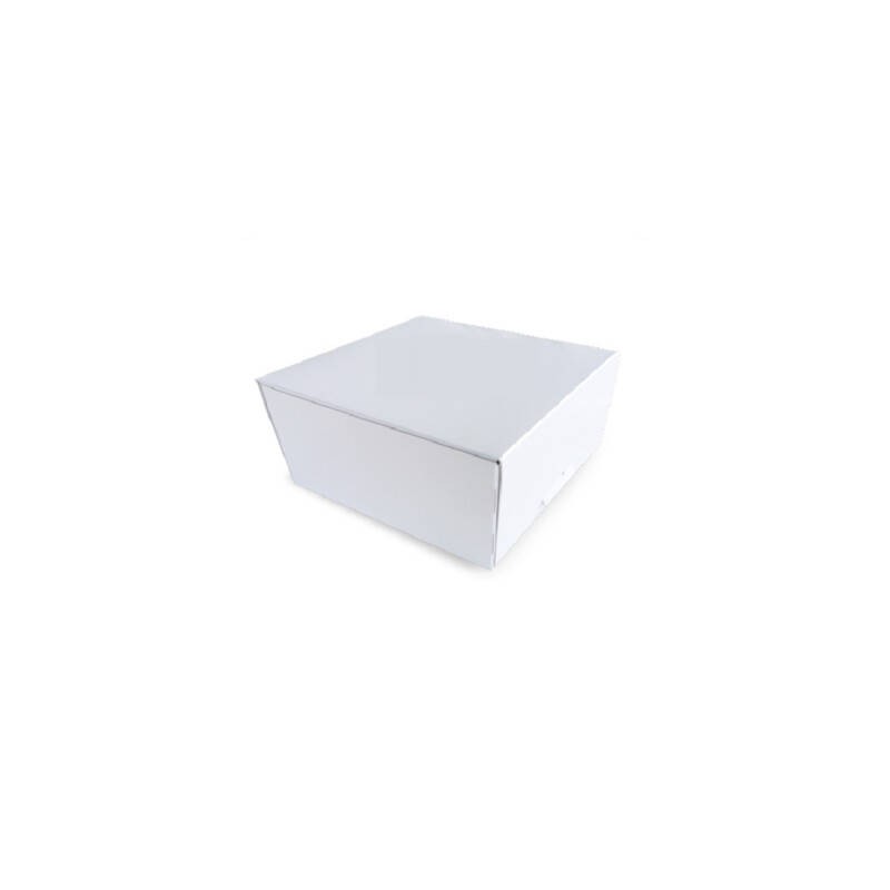 SCATOLA TORTA QUADRATA DAMA MIS.25x25x10 BIANCA