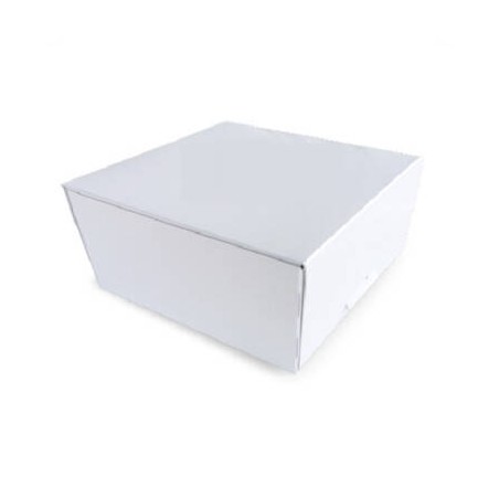 SCATOLA TORTA QUADRATA DAMA MIS.25x25x10 BIANCA