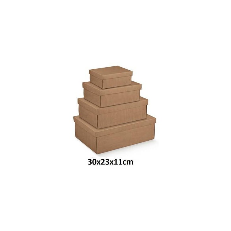 SCATOLA F/COPERCHIO EASY 30x23x11cm AVANA