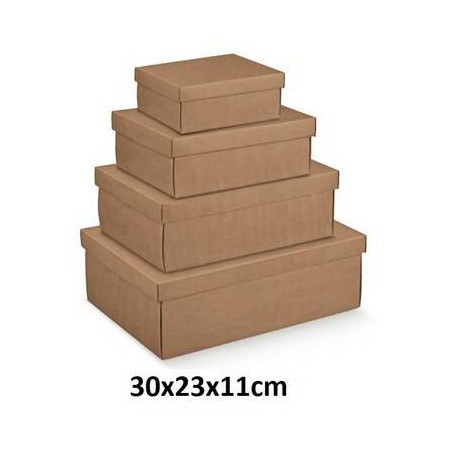 SCATOLA F/COPERCHIO EASY 30x23x11cm AVANA