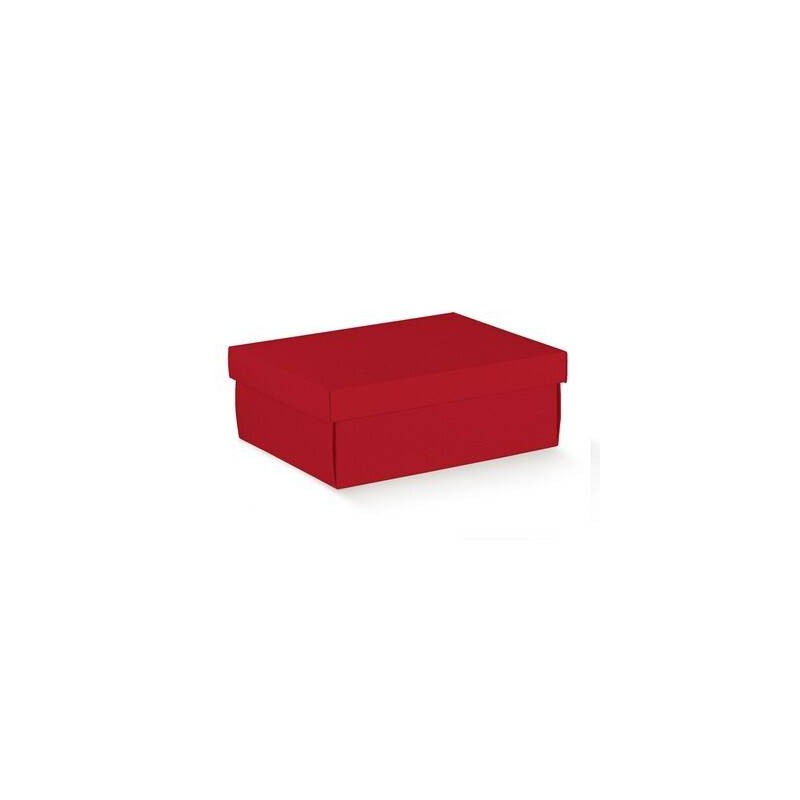 SCATOLA EASY F/COPERCHIO 38x26x13cm FIBRA ROSSO