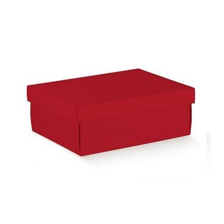 SCATOLA EASY F/COPERCHIO 38x26x13cm FIBRA ROSSO
