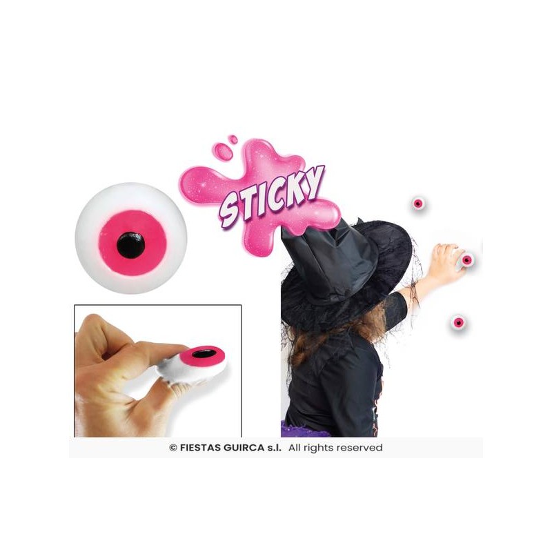 OCCHIO DI GOMMA 4COLORI ASS.TI 1pz