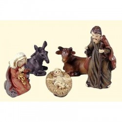 NATIVITA' IN RESINA 3,3cm COLOR SET 5pz
