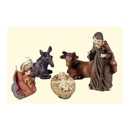 NATIVITA' IN RESINA 3,3cm COLOR SET 5pz