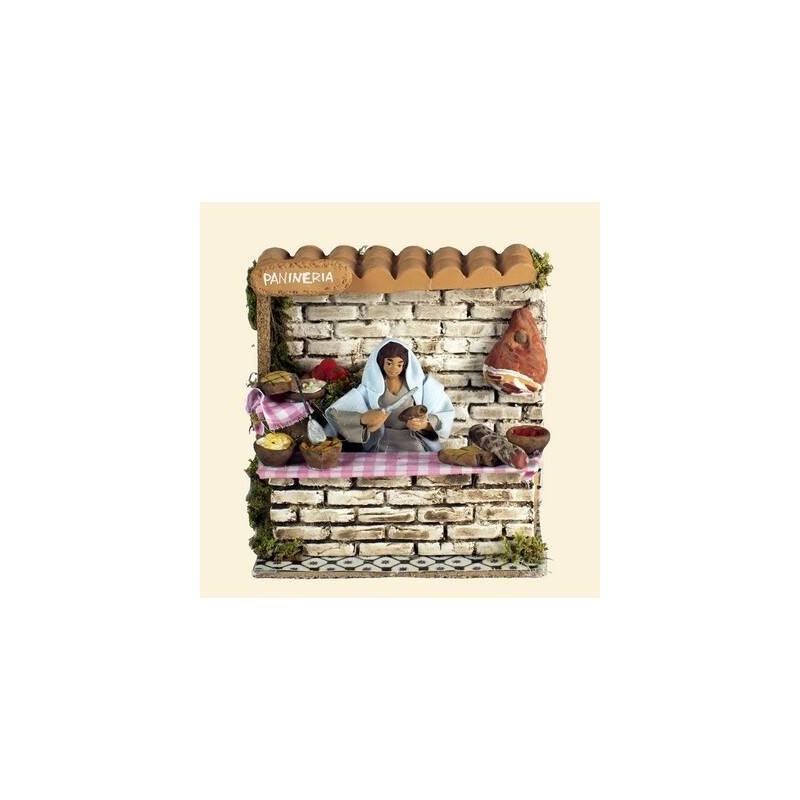 VENDITRICE DI PANE 10cm MOVIMENTO 15x10x14cm
