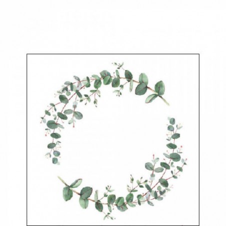 TOVAGLIOLI 25x25 CORONA EUCALIPTO 20pz