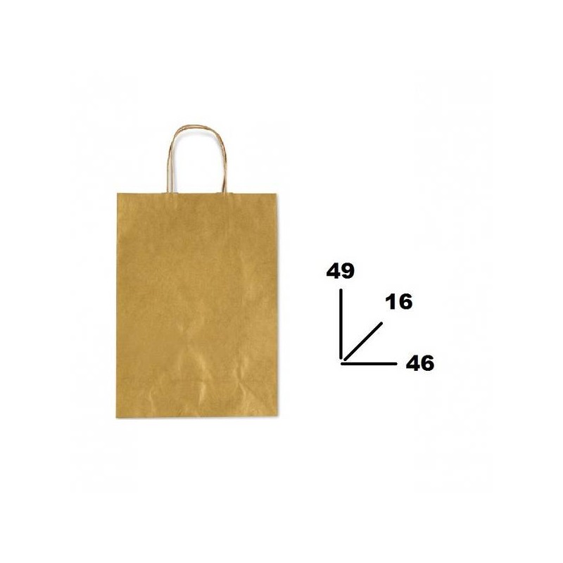 BORSA CARTA COLOR MIS.46+16x49cm ORO 553
