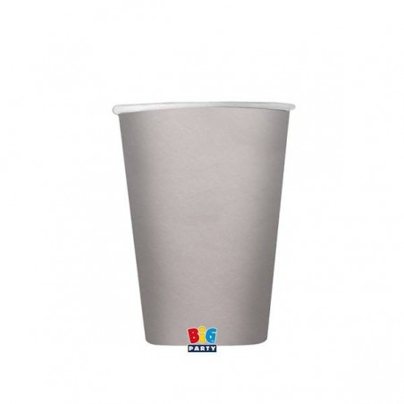 BICCHIERI 200cc ECOLOR BIODEGRADABILI ARGENTO MATT 25pz