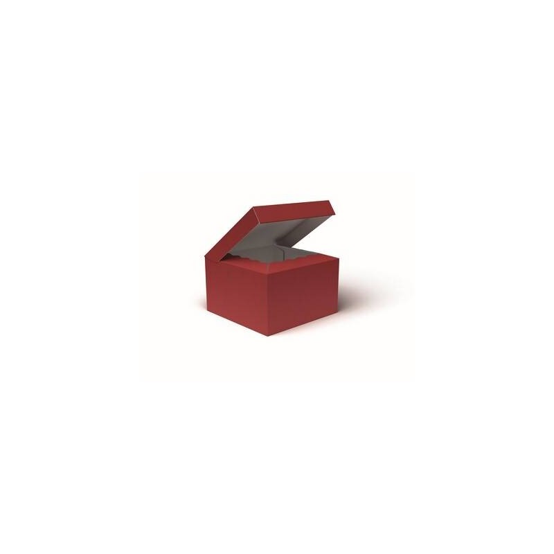 SCATOLA BAULETTO 25x25x15cm ROSSO LISCIA PORTATA 6kg