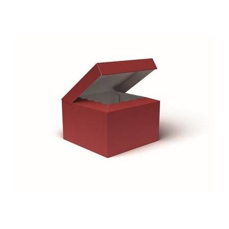 SCATOLA BAULETTO 25x25x15cm ROSSO LISCIA PORTATA 6kg
