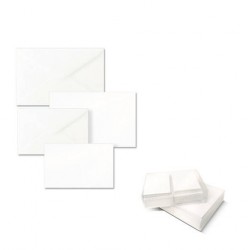 BIGLIETTI + BUSTA 9x14cm BRISTOL BIANCO 100pz