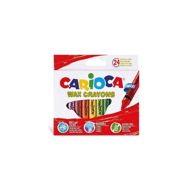 PASTELLI CERA CARIOCA MAXI 24pz