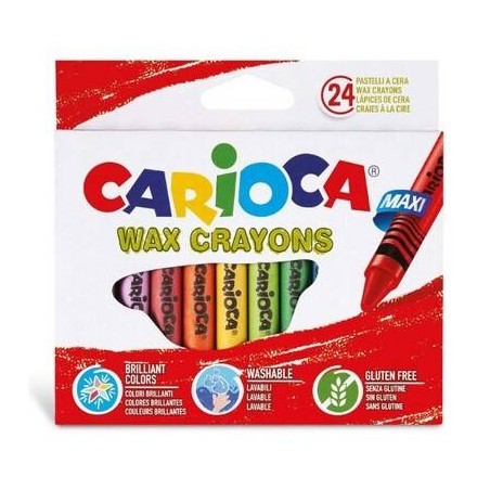 PASTELLI CERA CARIOCA MAXI 24pz