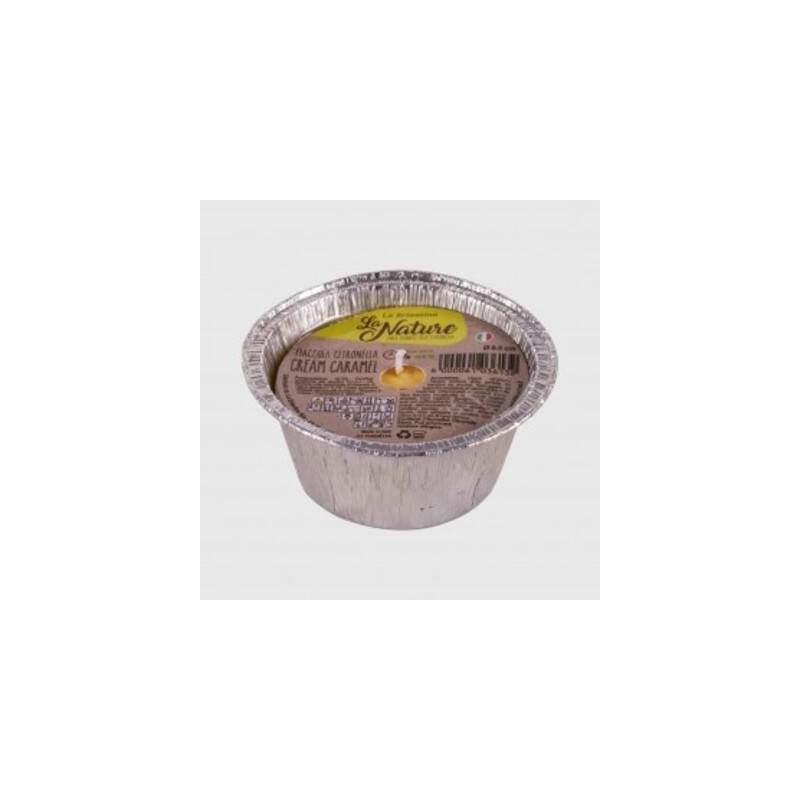 FIACCOLA CITRONELLA CREAM CARAMEL ALLUMINIO ø8,5x4cm LA NATURE