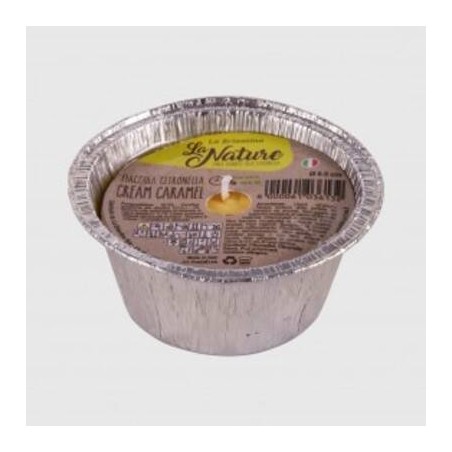 FIACCOLA CITRONELLA CREAM CARAMEL ALLUMINIO ø8,5x4cm LA NATURE