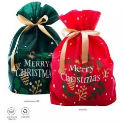 PORTAPANETTONE CON SCRITTA MERRY CHRISTMAS 38x41cm ø16 ROSSO 10pz
