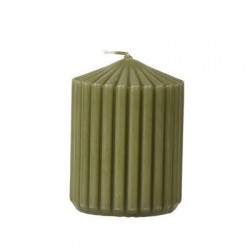 CANDELA MOCCOLO A COSTE ø6x8cm VERDE 1pz