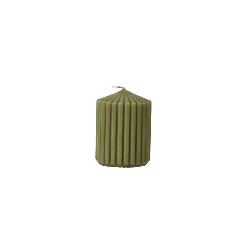 CANDELA MOCCOLO A COSTE ø6x8cm VERDE 1pz