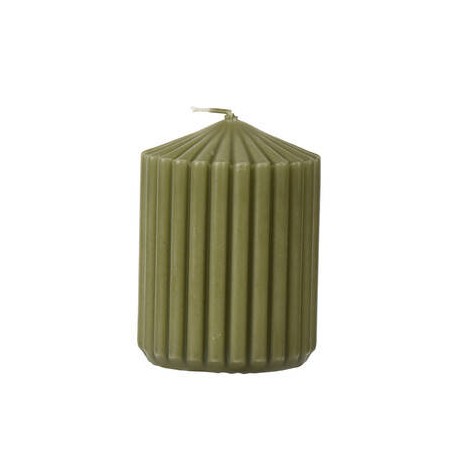 CANDELA MOCCOLO A COSTE ø6x8cm VERDE 1pz