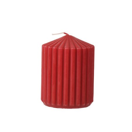 CANDELA MOCCOLO A COSTE ø6x8cm ROSSO 1pz