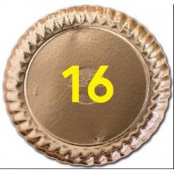 VASSOIO CARTONE ORO TONDO ø16 4 PEZZI