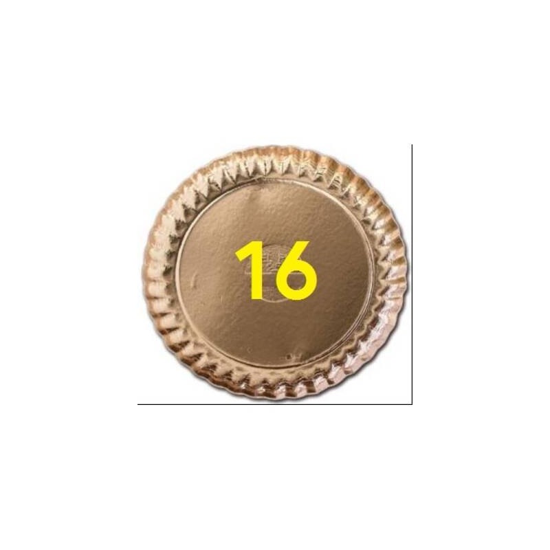 VASSOIO CARTONE ORO TONDO ø16 4 PEZZI