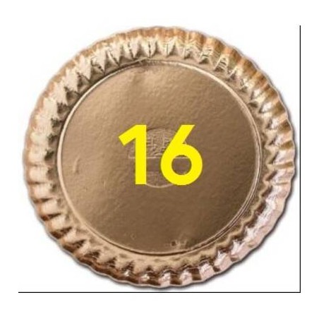 VASSOIO CARTONE ORO TONDO ø16 4 PEZZI