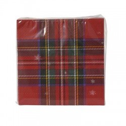TOVAGLIOLI 33x33 SCOZZESE NATALIZI 20pz
