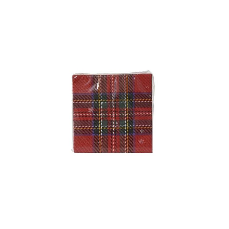 TOVAGLIOLI 33x33 SCOZZESE NATALIZI 20pz