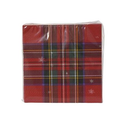 TOVAGLIOLI 33x33 SCOZZESE NATALIZI 20pz