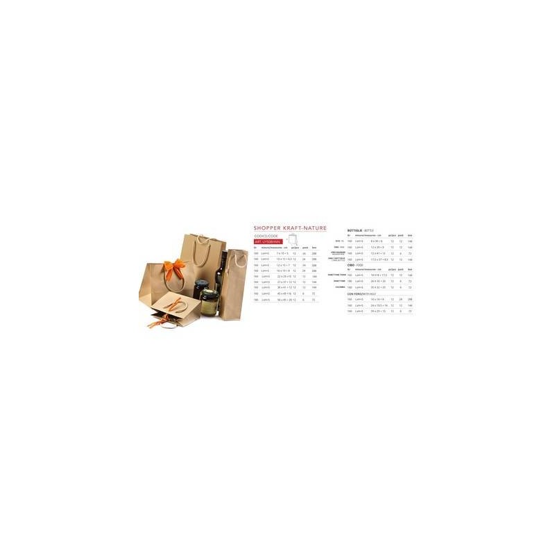SHOPPER CARTA KRAFT 160gr 22x29+10cm AVANA