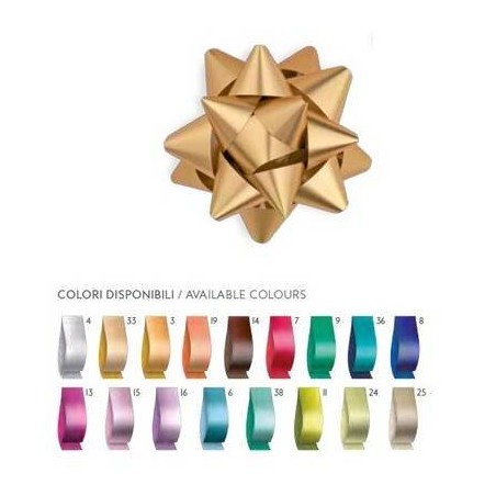 STELLE ADESIVE SPLENDID MAT 6811 mm10 5cm COLORI ASS.TI 100pz