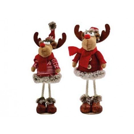 SOGGETTO RENNA MOOSE DOLLS 18cm 2 ASS.