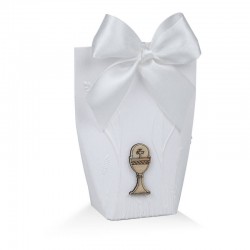 SCATOLA BUSTINA COMUNIONE CON APPL. CALICE LEGNO...