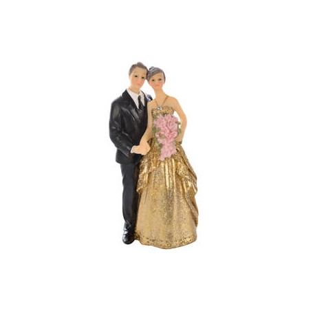 CAKE TOPPER SPOSI NOZZE D'ORO ART.29073
