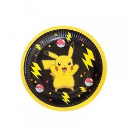 PIATTI CARTA DESSERT ø18cm POKEMON 8pz
